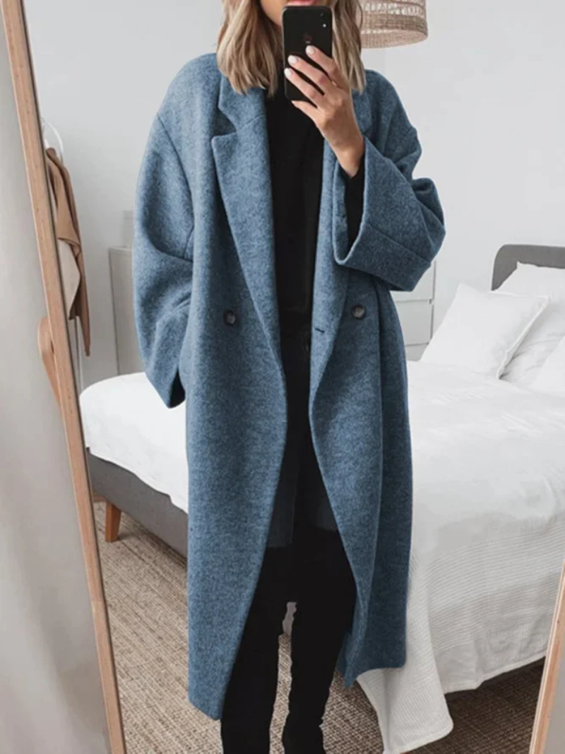 Dames Winterjas Lang Klassiek Warm voor Herfst en Winter