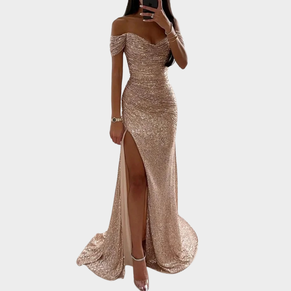 Elegante Avondjurk Bruiloft Lange Jurk met Split