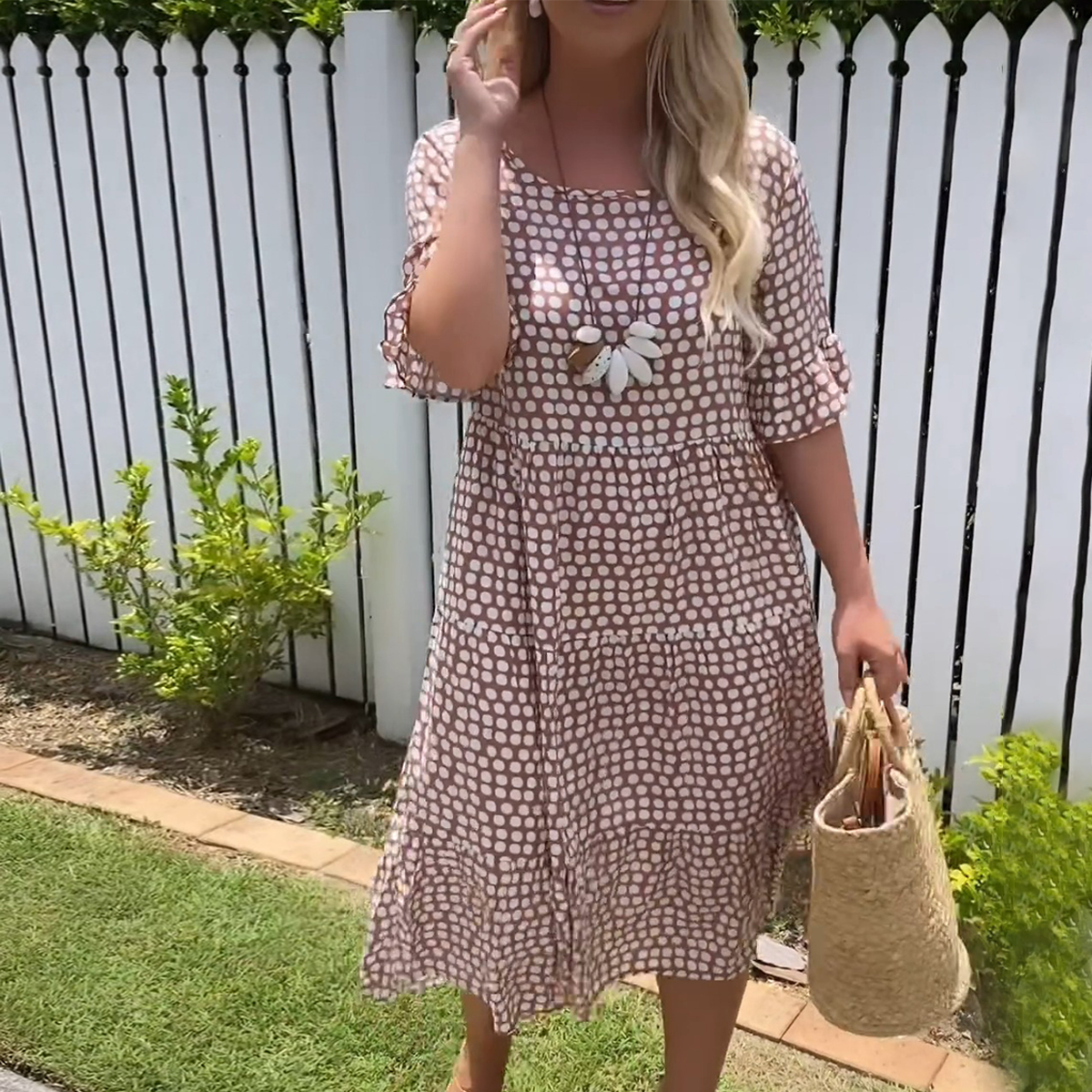 Midi Jurk Korte Mouwen Olivia