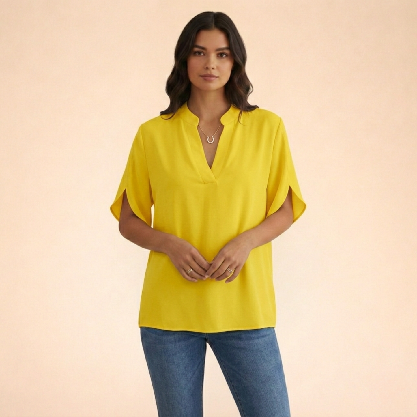 V-hals Blouse Elegant Comfortabele Stof