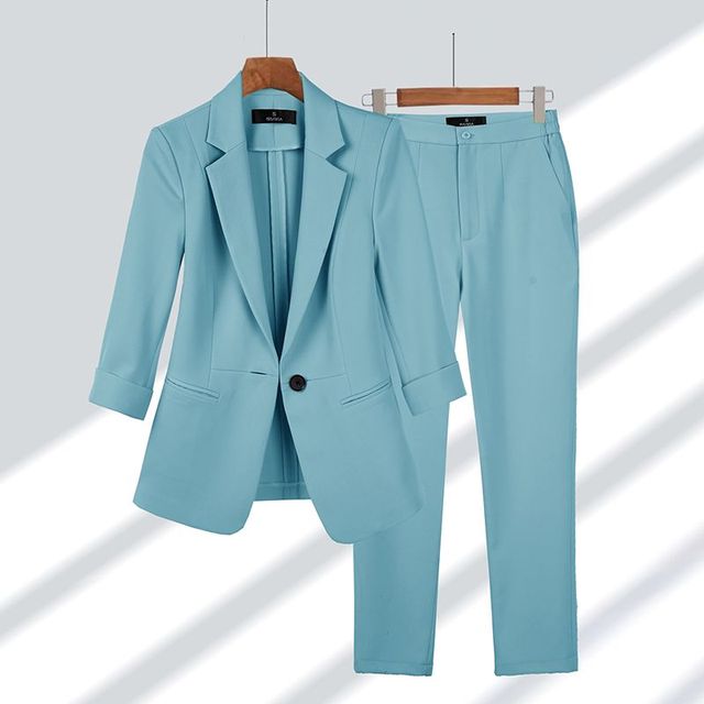 Dames Blazer Broek Set Klassieke Kleding