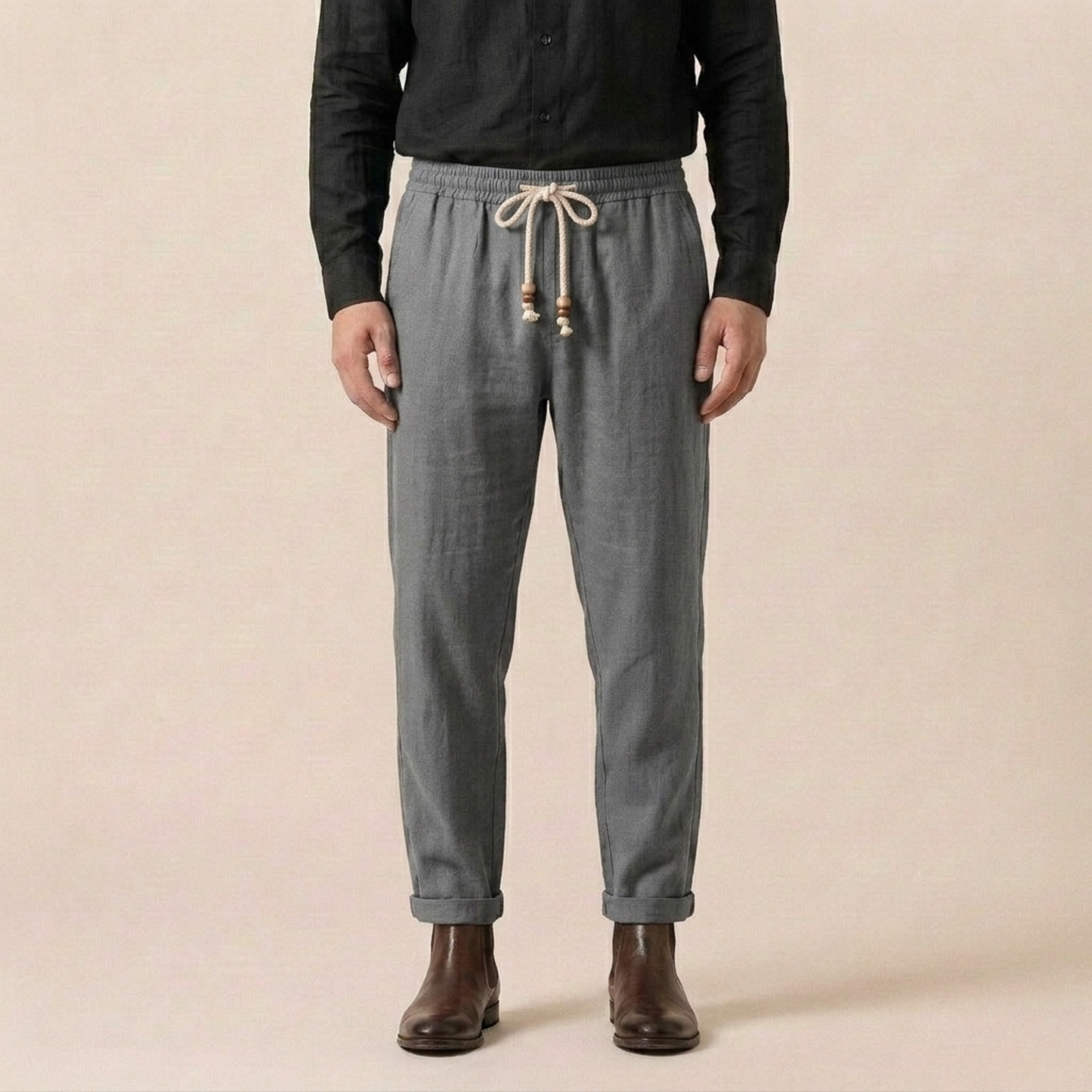 Linnen Broek Lichtgewicht Elegante Zomerbroek voor Mannen