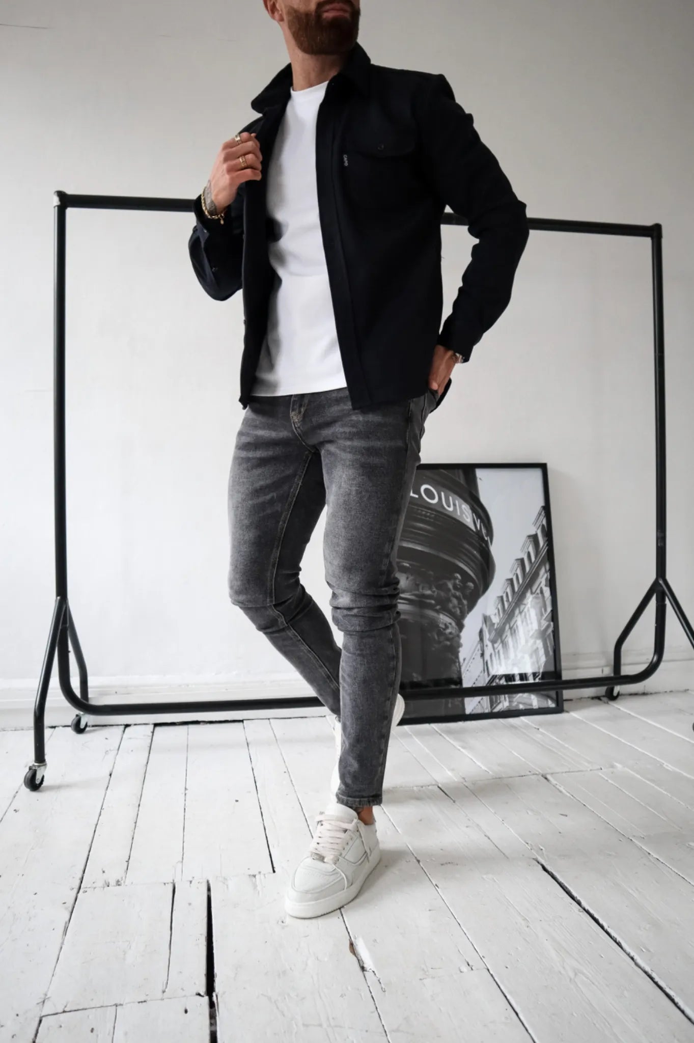 Heren Overshirt Casual Shirtjas met Knoopsluiting