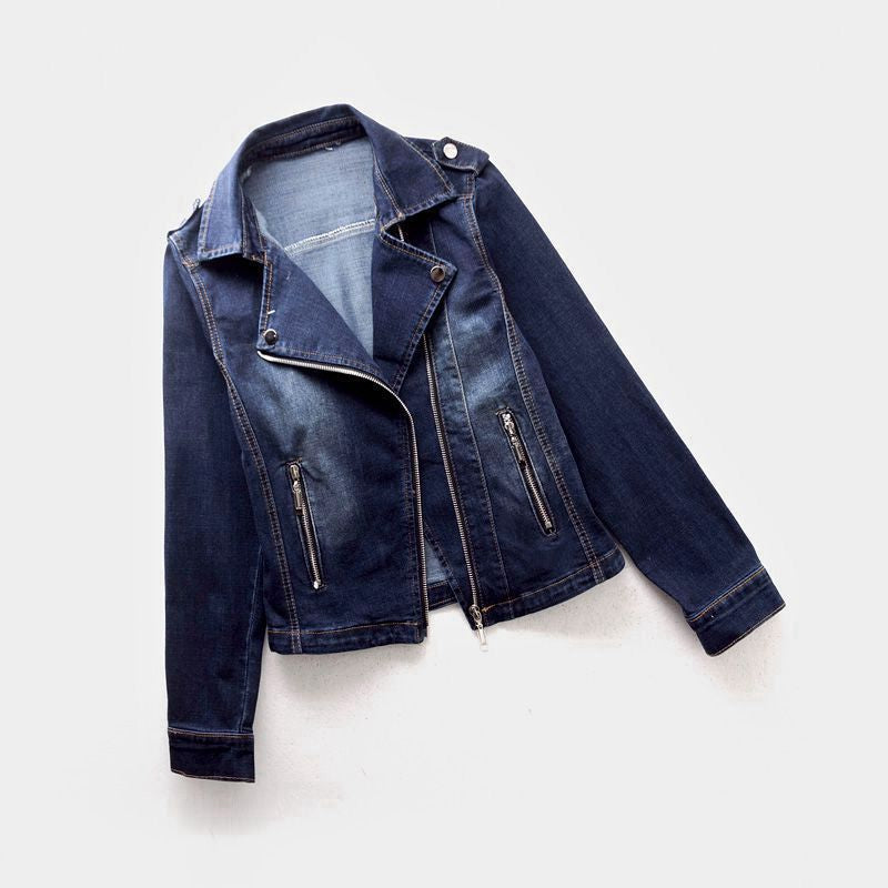 Damen Denim Jas Blauw Stevig