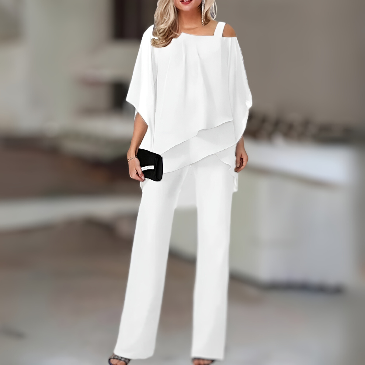 Elegante Off-Shoulder Co-ord Set voor Dames Zomerkleding