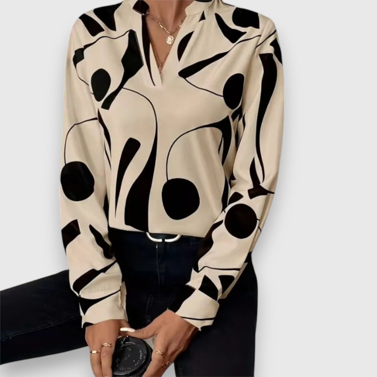 Dames Shirt Lange Mouwen Comfortabele Pasvorm
