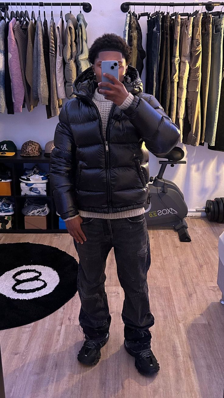 Heren Winterjas Gevoerd Warm Gewatteerd Sherpa Stijl
