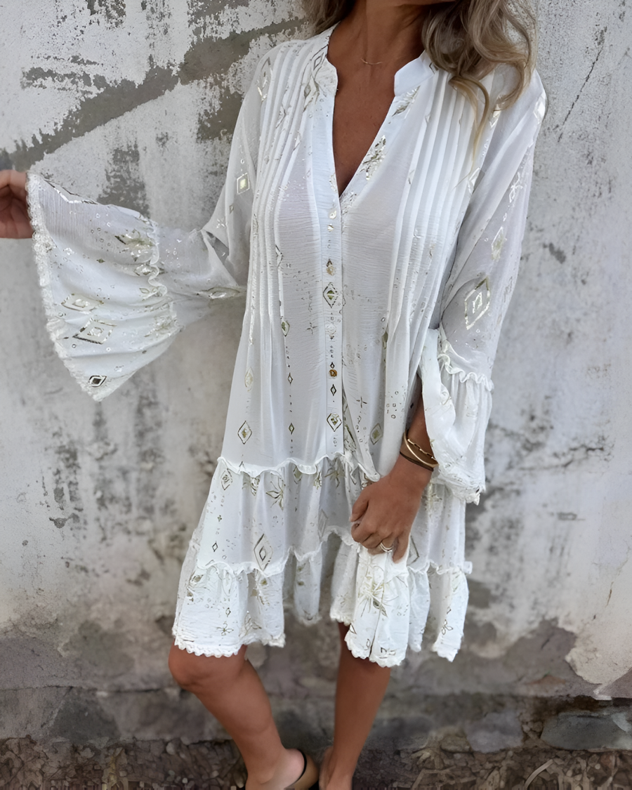 Elegante Jurk voor Vrouw Comfortabel Feestelijke Outfit