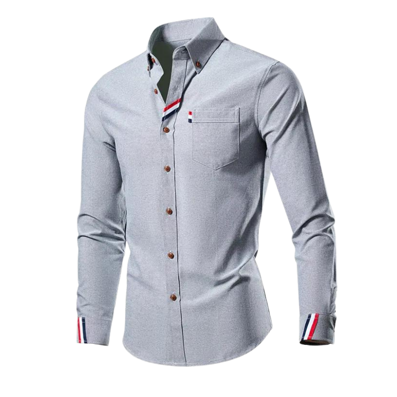 Elegante Heren Overhemd Lange Mouwen Luchtig