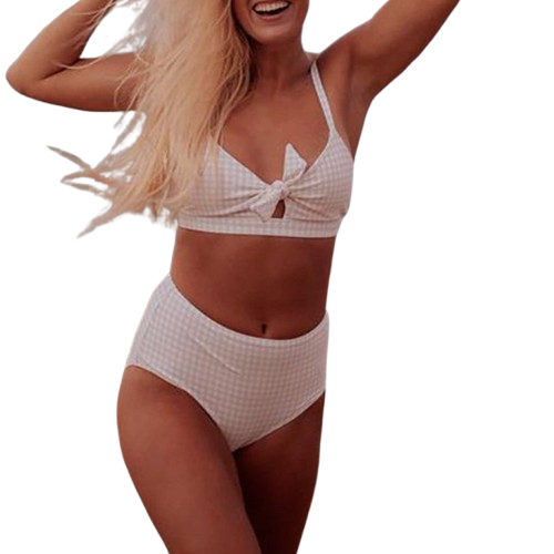 Bikini Set Bedekt met Knoop Sluiting