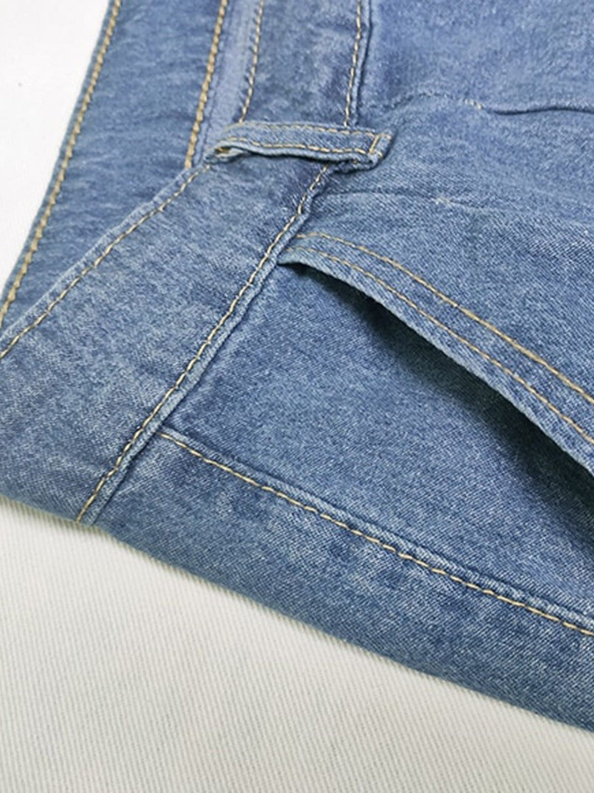 Dames Spijkerbroek Wide Leg Hoge Taille Zwart