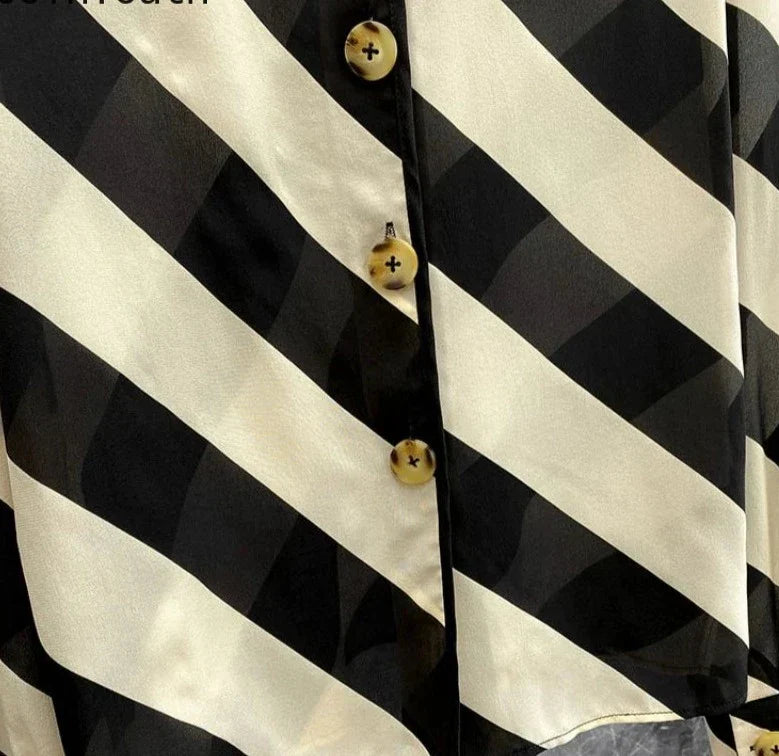 Vrouwen Blouse Gestreept Katoen Mode Top
