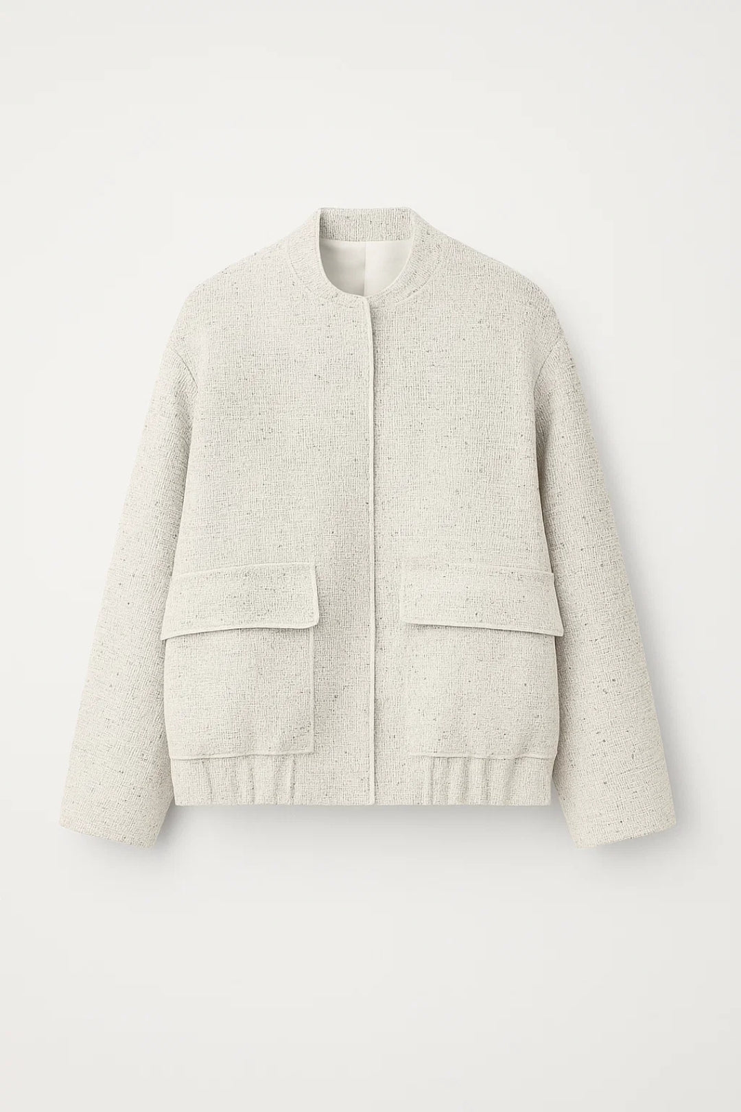Dames Jas Kort Box Model Met Grote Zakken Relaxed Fit