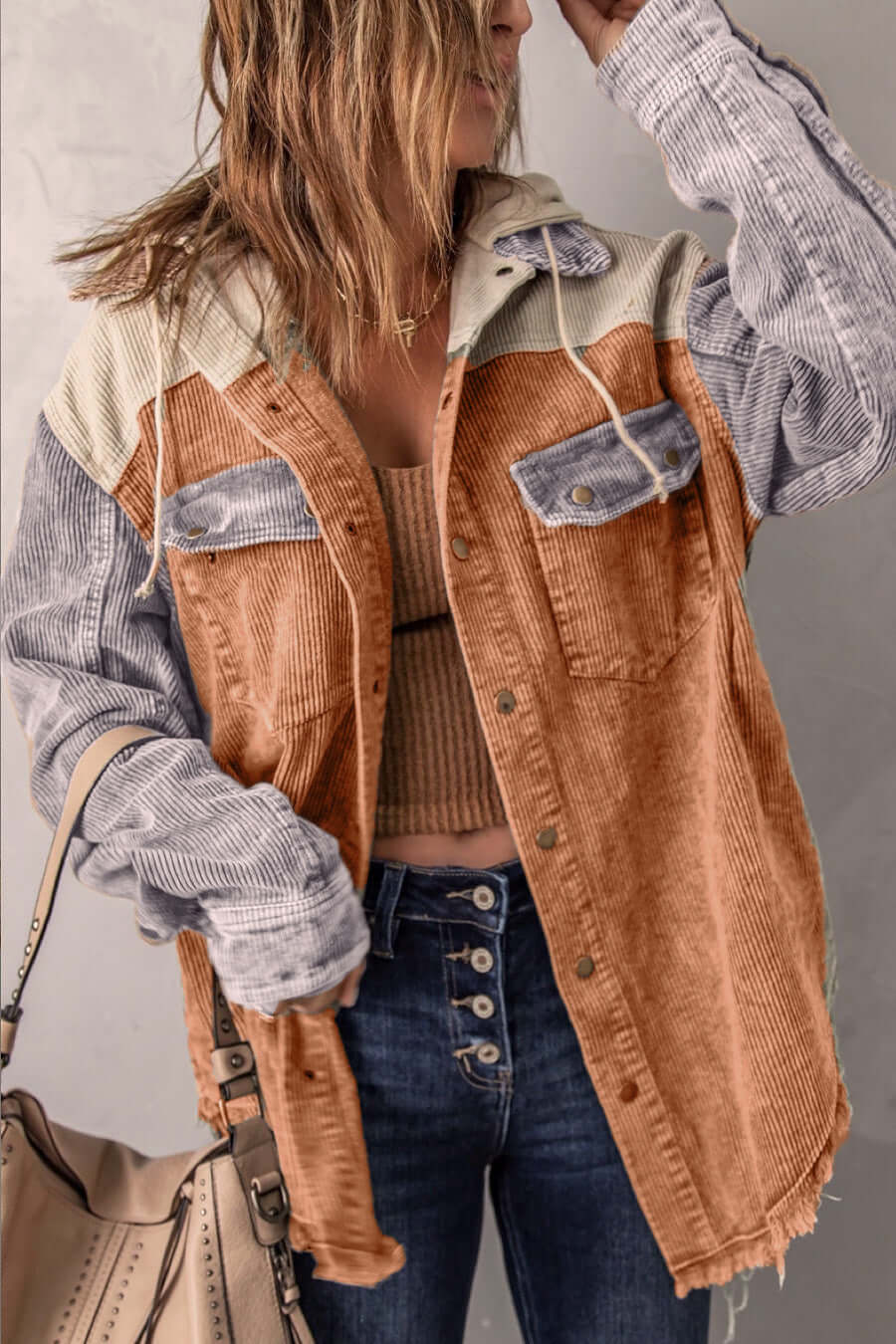 Damesjas Retro Stijl met Zakken
