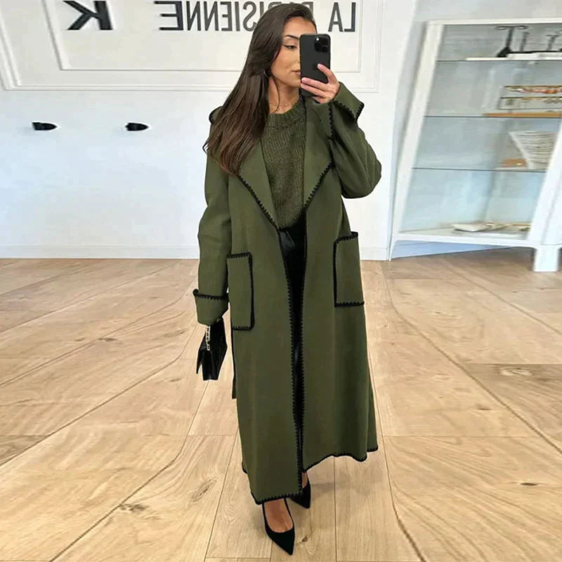 Dames Trenchcoat Warm en Elegante Winterjas