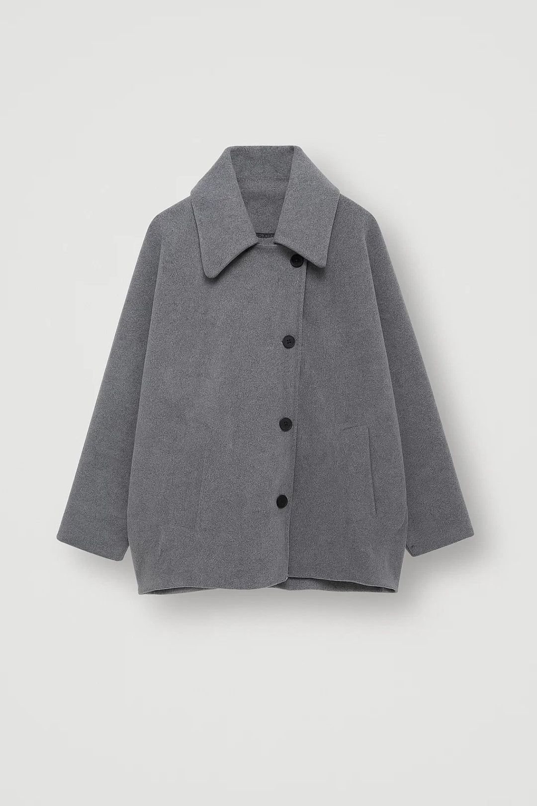 Korte Damesjas Oversized met Kraag en Knopen Klassiek
