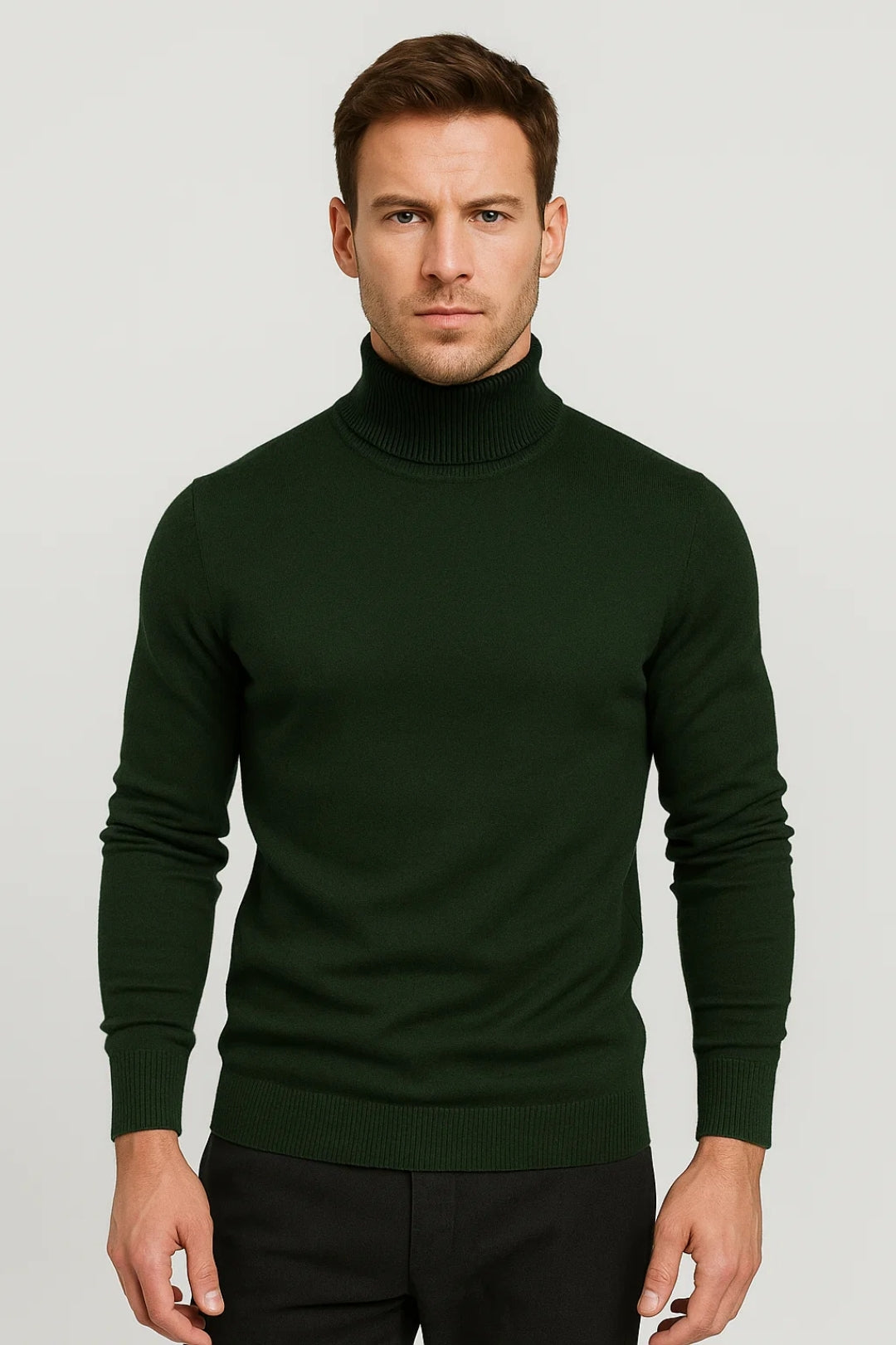 Coltrui Heren Slim Fit Hoge Kraag Casual