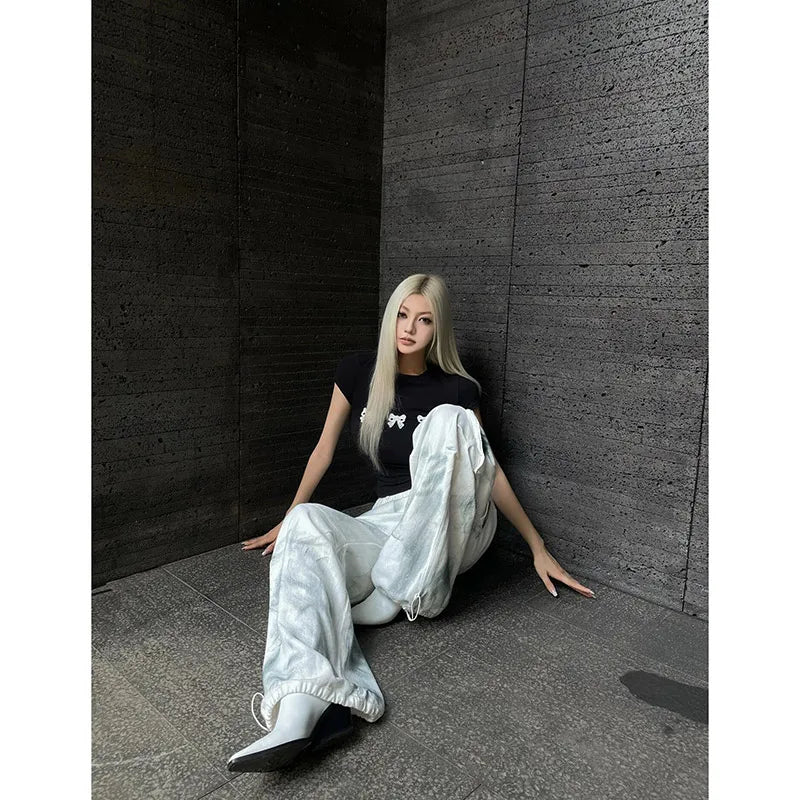 Dames Cargo Jeans Wit Comfortabele Stijl