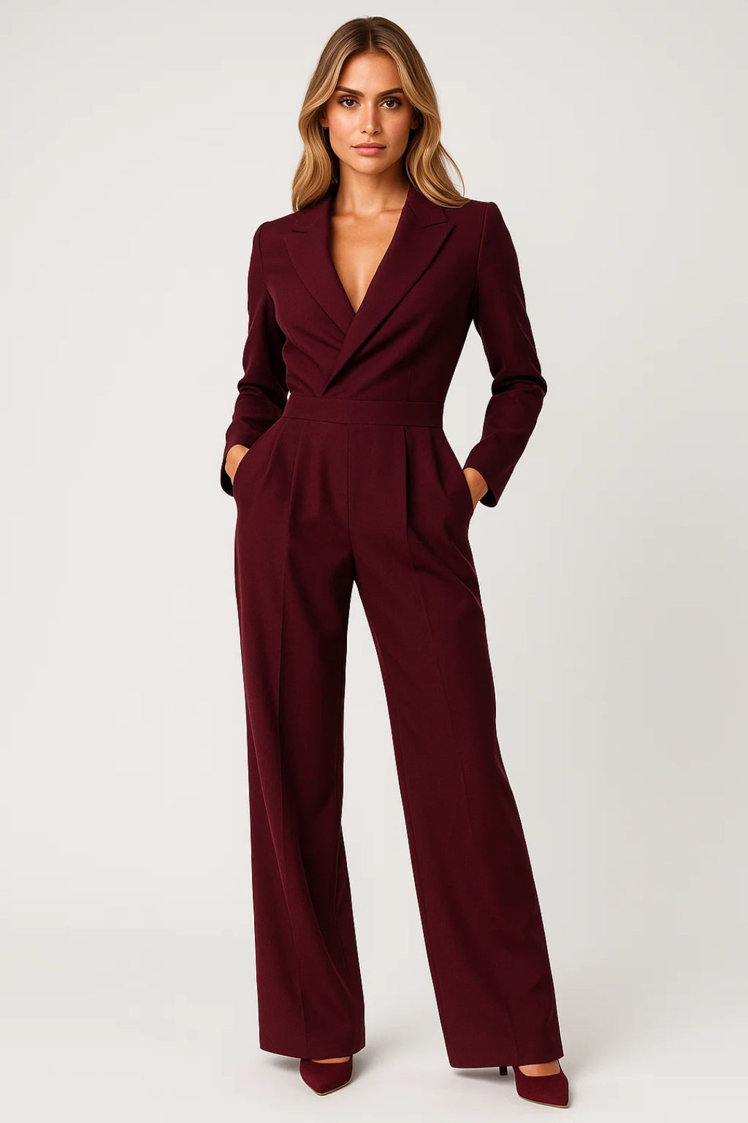Dames Jumpsuit Winter Elegante V-hals Zwart