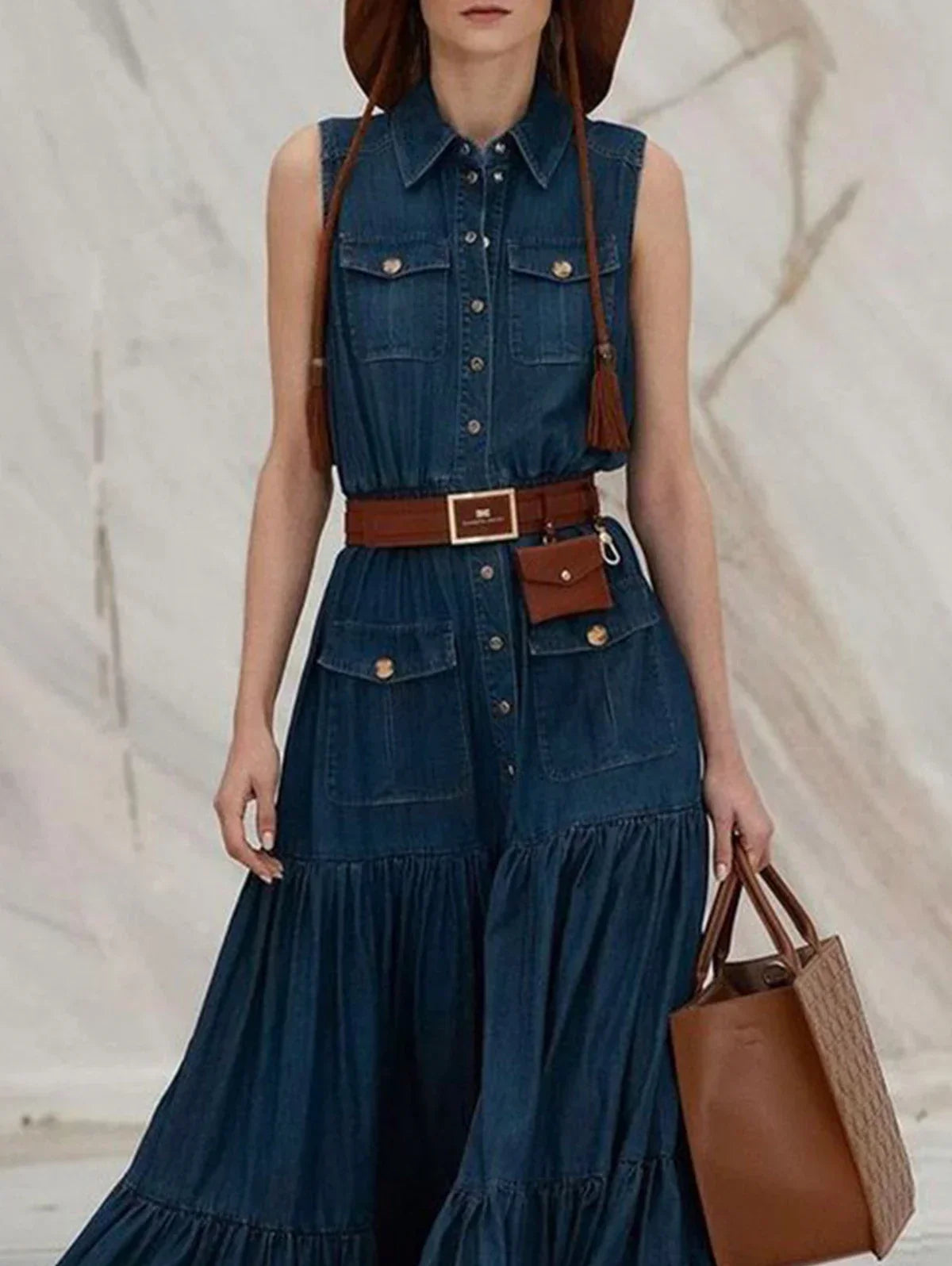 Diva Jurk van Stretch Denim voor Vrouw