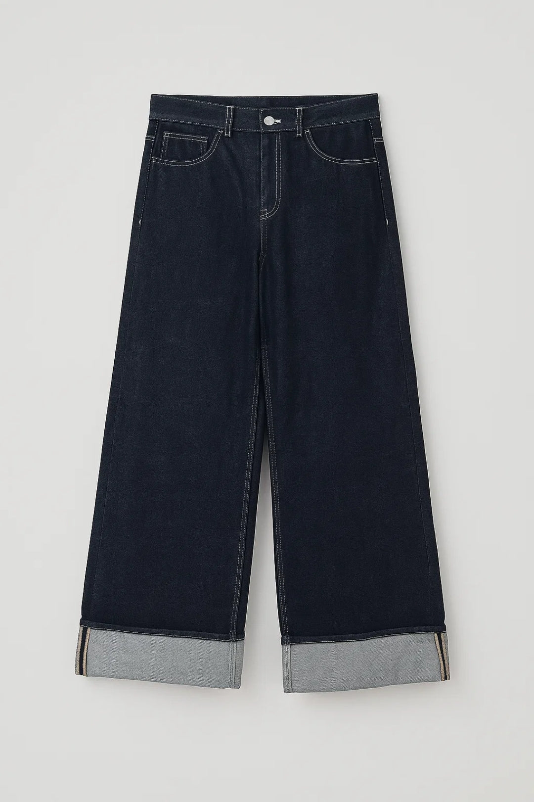 Jeans Set met Getailleerd Jack en Wijde Broek