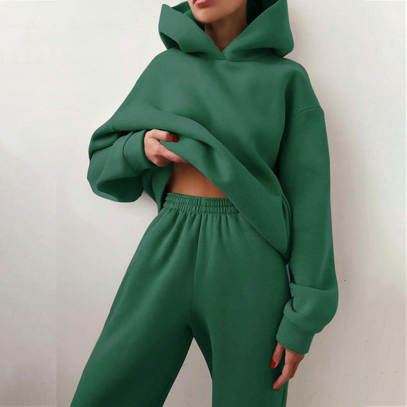Dames Loungewear Set Zacht Relaxed Fit Sweater en Jogger