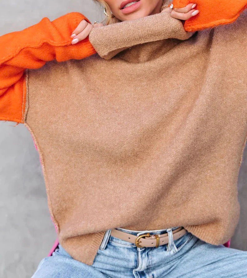 Dames Coltrui Kleurblok Geaderd Design Raisa