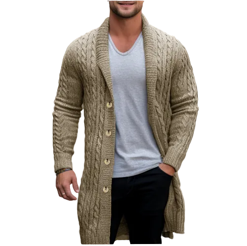 Mannen Cardigan Lange Modieuze Stijl