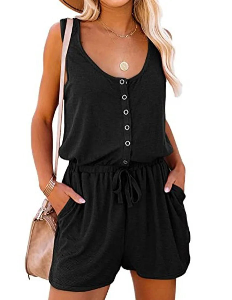 Mouwloze Jumpsuit Zomerjurk Dames Model