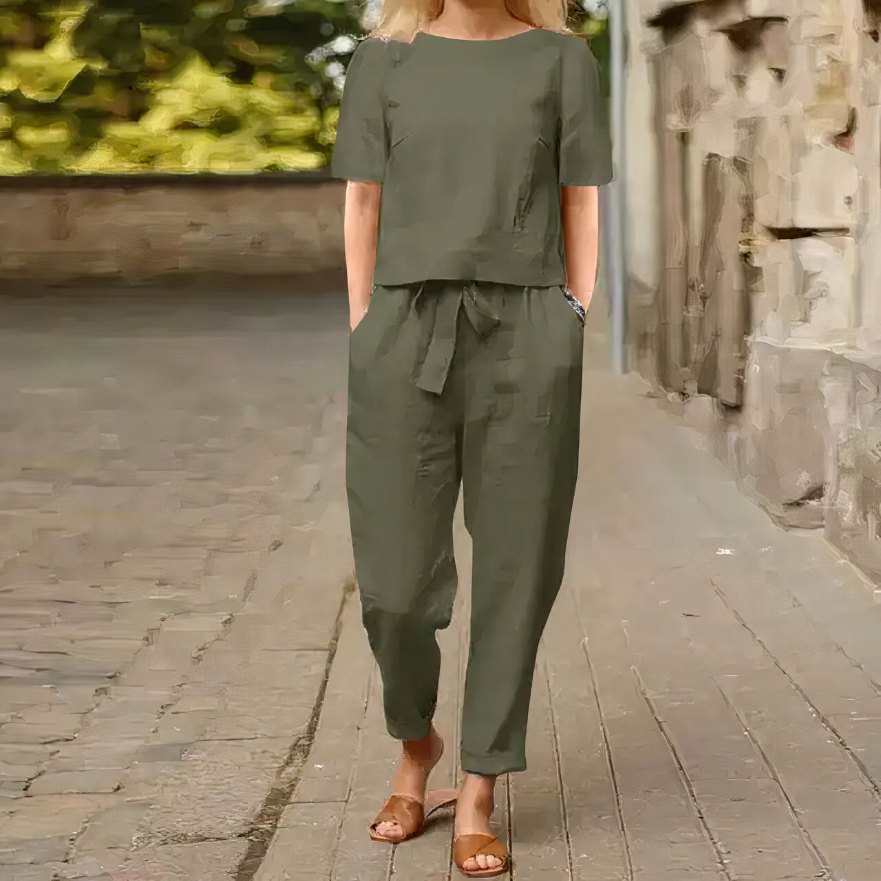 Dames Zomerse Set Comfortabele Pasvorm Licht Zomerjurk