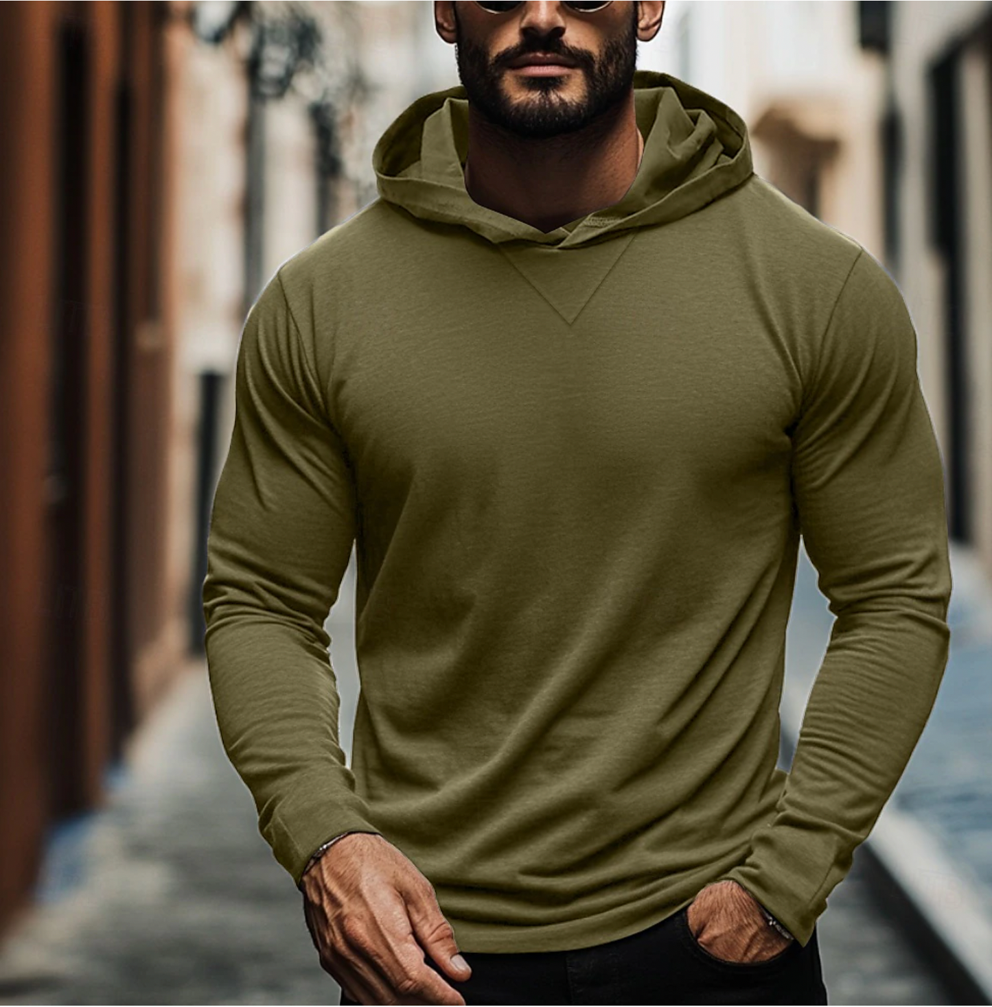 Heren Fleece Jacket met Kap