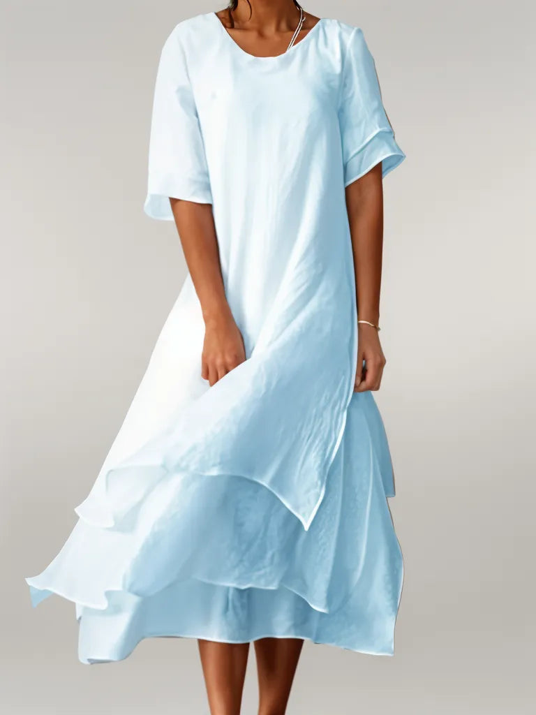 Gelaagde Midi Jurk | Elegante Dames Midi Jurk 4