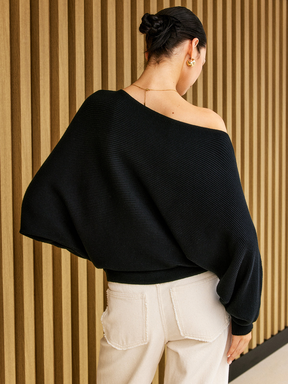 Dames Trui One-Shoulder Casual Mode