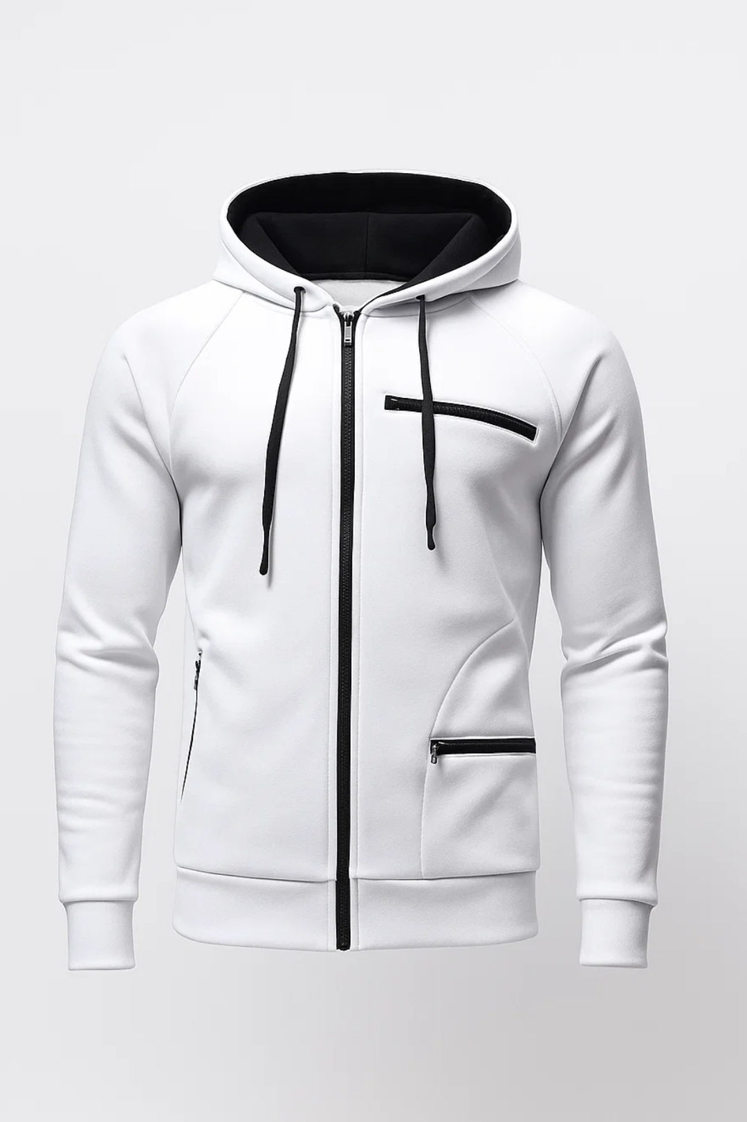 Hoodie Heren Slimfit Met Rits Comfortabel Alle Seizoenen