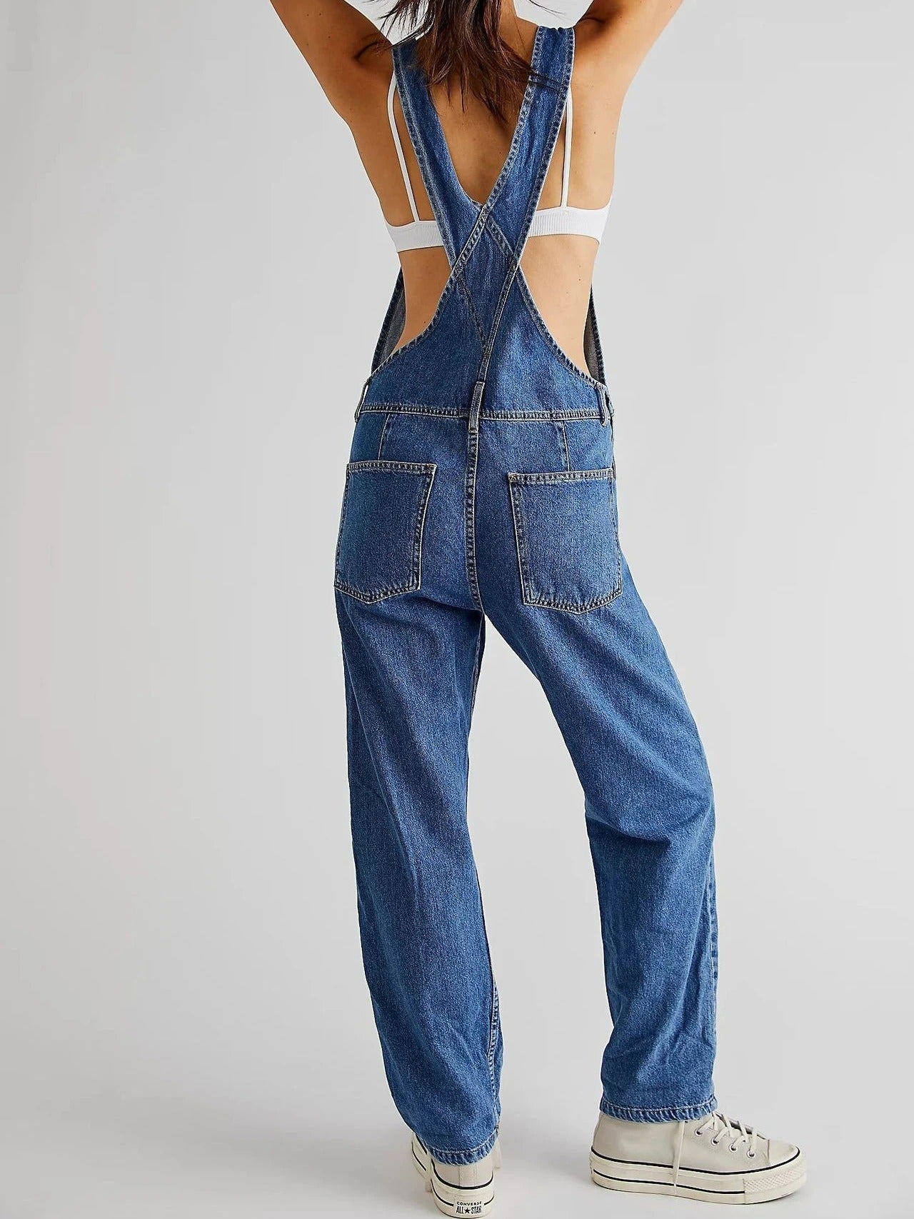 Dames Tuinbroek Stoere Denim Blauw Jogbroek