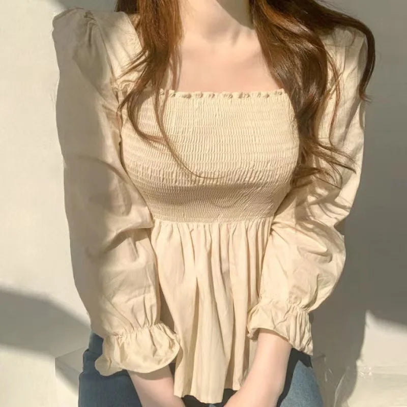 Dame Blouse Elegante Witte Kantoor blouse