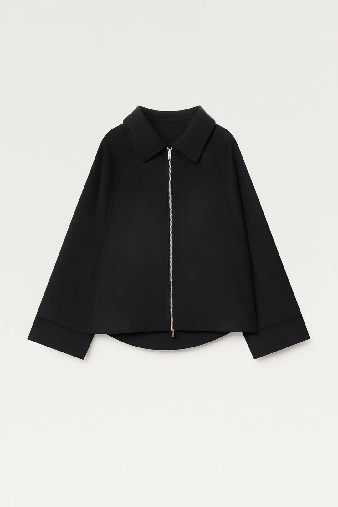 Dames Jas Korte Oversized Met Puntkraag Casual