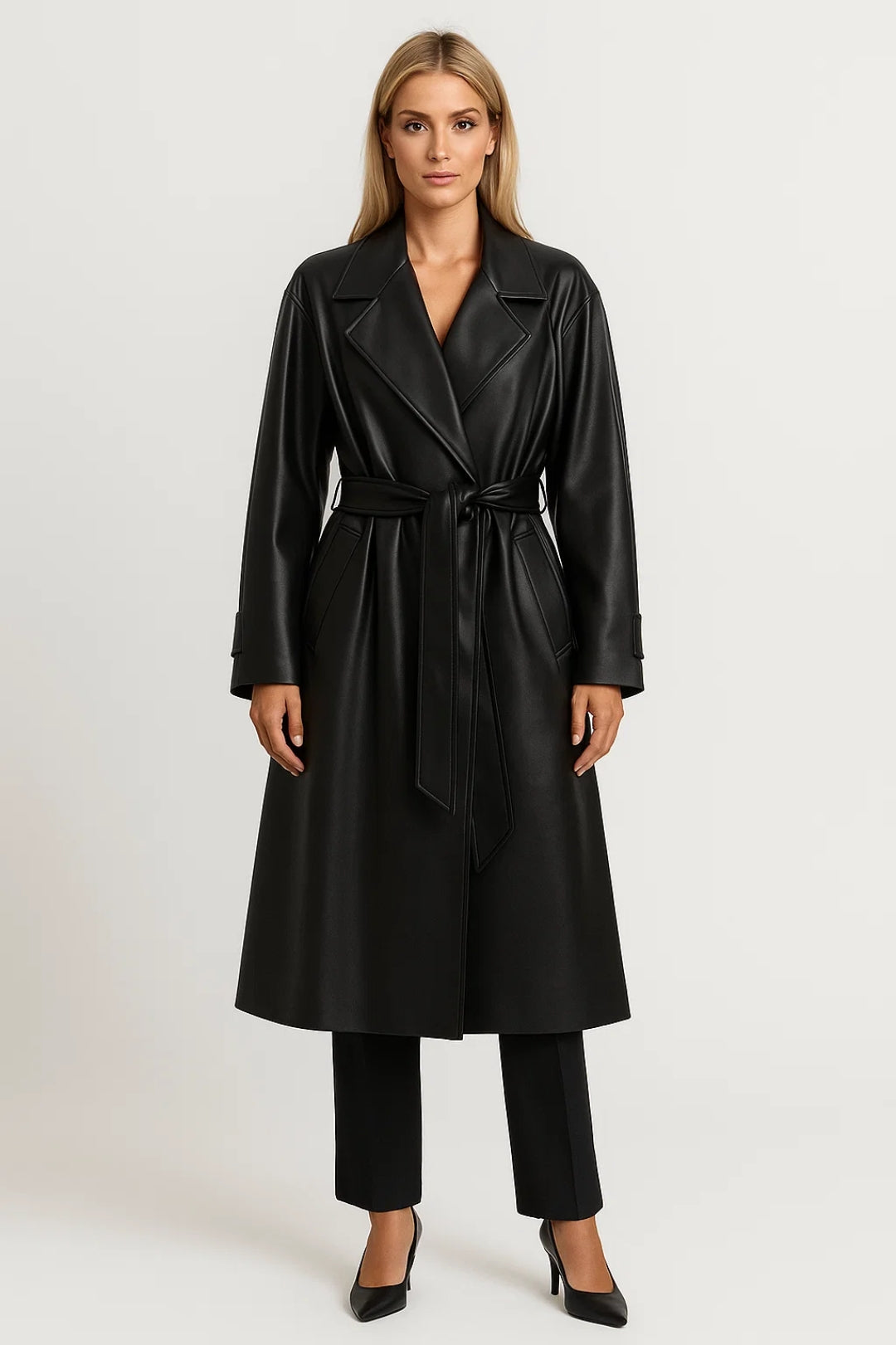 Dames Trenchcoat Oversized met Strikceintuur