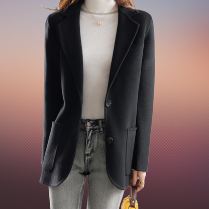 Dames Blazer Bruin Comfortabele Stijlvolle Jas