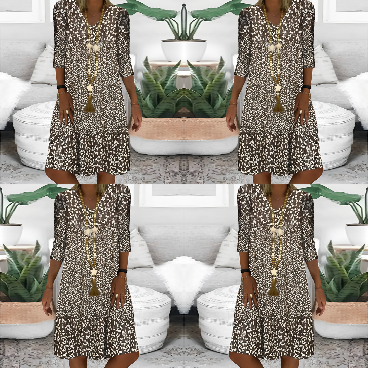 Romantische Jurk Mini Prairie Stijl