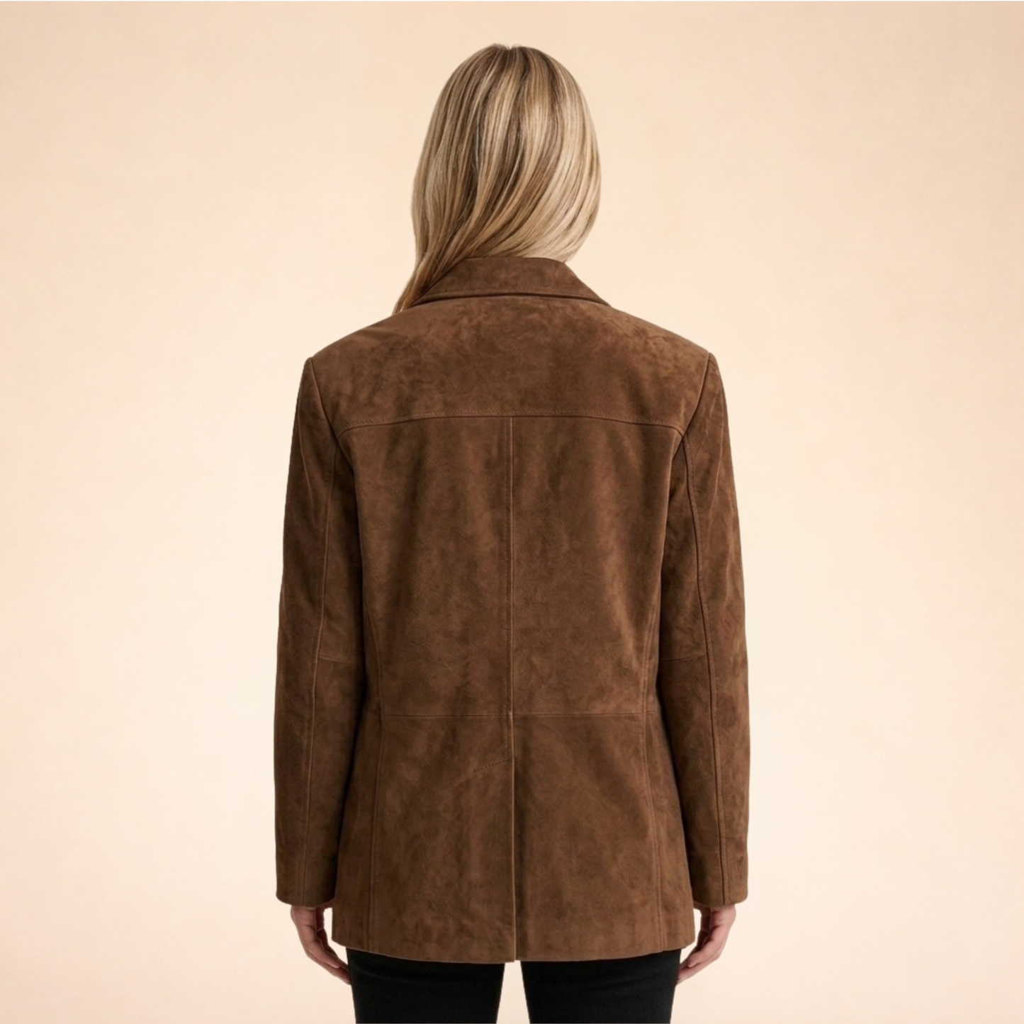 Herfstjas Dames Elegante Warme Sienna Stijl