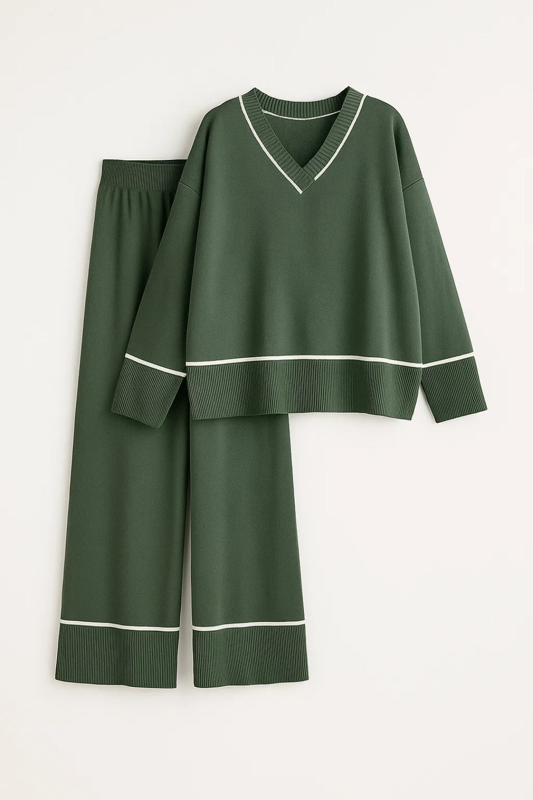 Dames Set Oversized Trui en Wijde Broek Casual Kleding