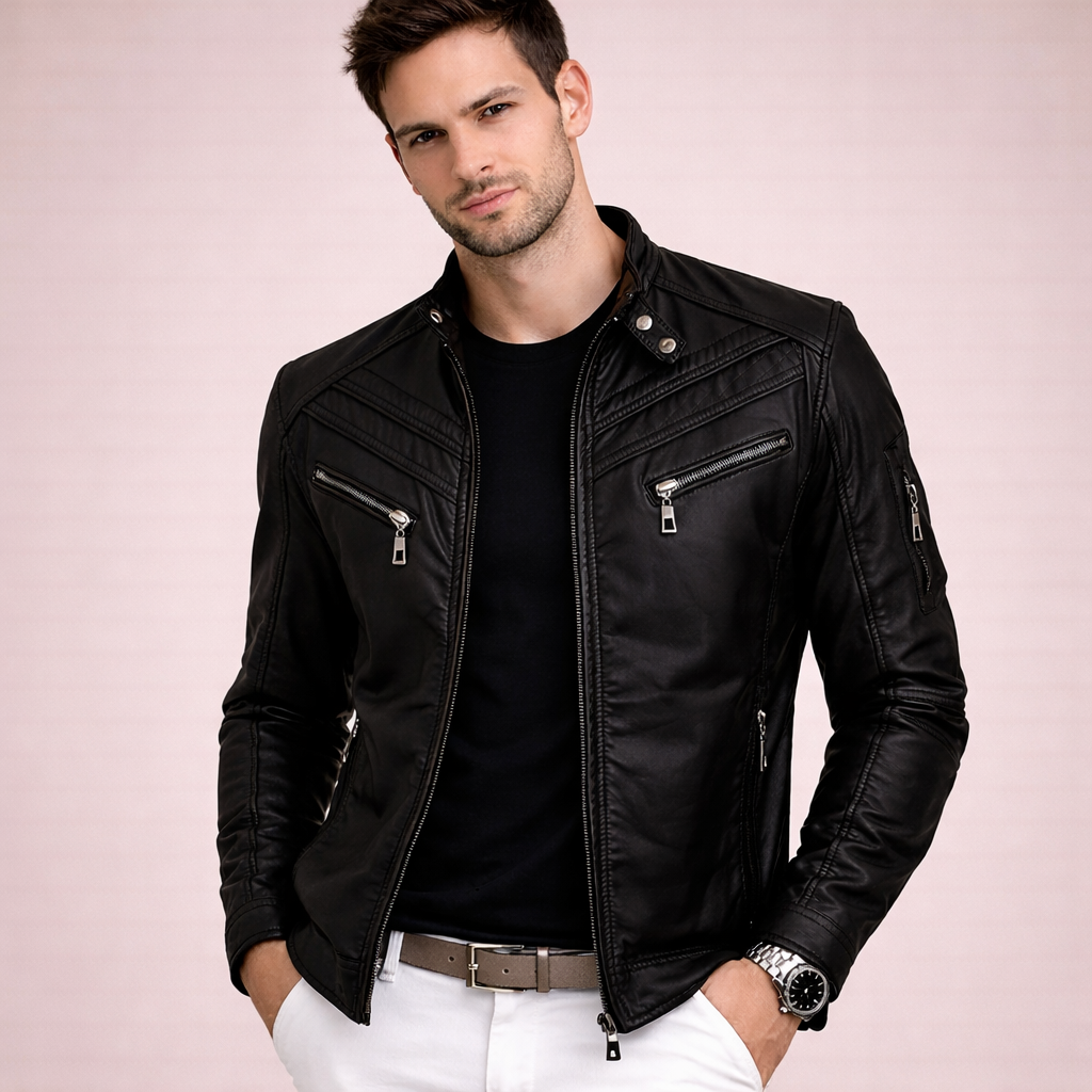 Marco | Giacca in pelle elegante e comoda 6