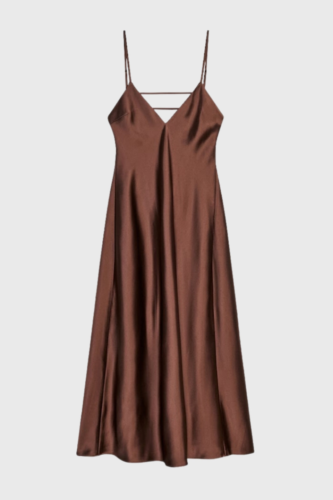 Maxi Jurk Dames Glanzend V Hals Open Rug Jurk