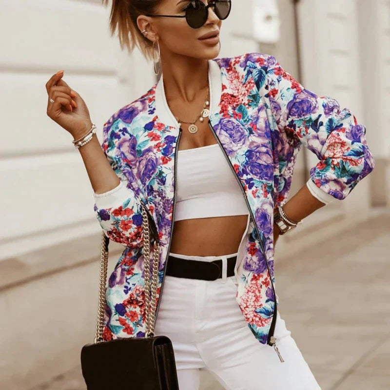 Tussenjas Bloemenprint Stijlvol en Trendy