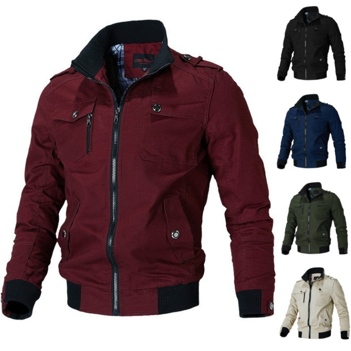 Bomberjas Paride Heren Leren Look