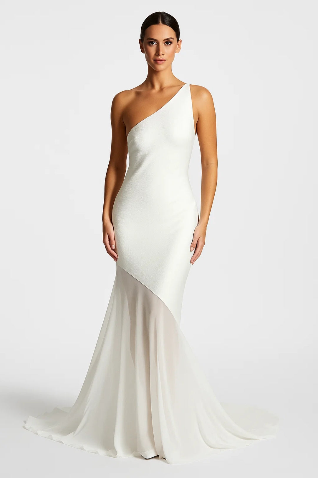 Elegante One Shoulder Maxi Jurk voor Dames met Fishtail
