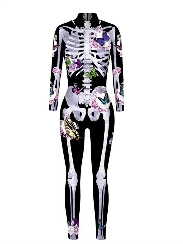 Skelet Bloemen Kostuum Dames Halloween