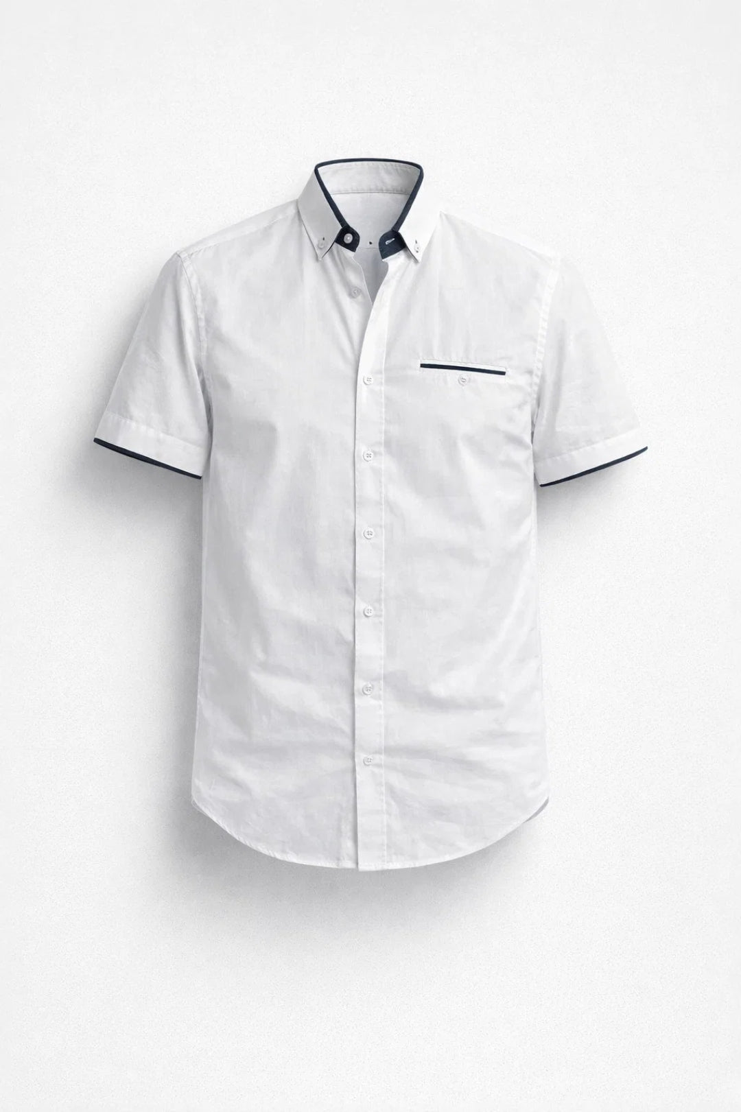 Korte Mouw Overhemd Heren Zomer Elegant Comfortabel