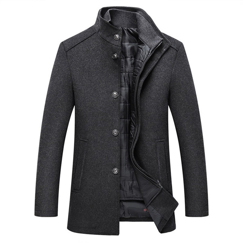 Heren Winterjas Polyester Warme Elegante Snit